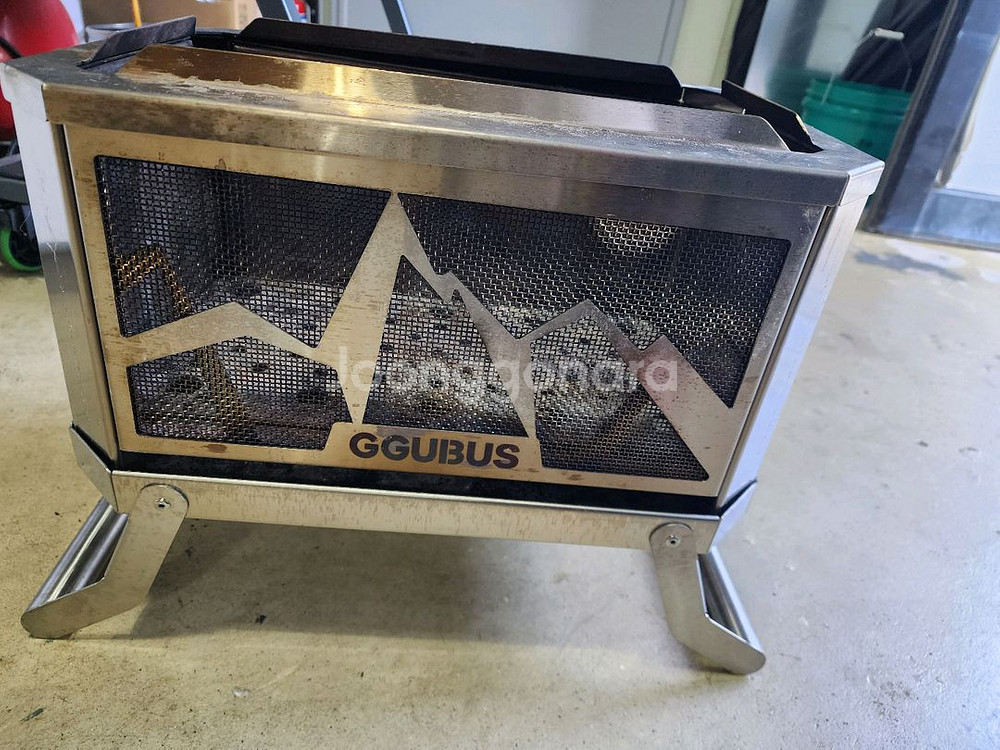 꾸버스 캠핑 불멍 화로대 XL 유리+벙커팩+매쉬세트--4