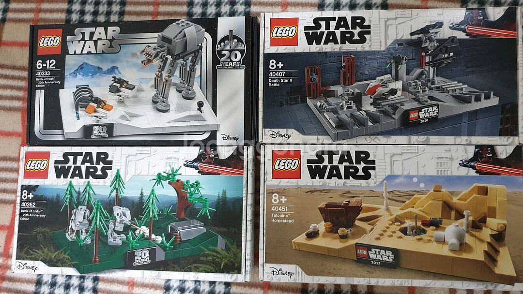 레고 스타워즈 20주년디오라등 미개봉 새상품 4개 세트--0