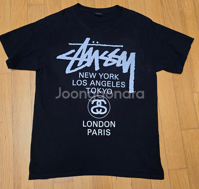 스투시 월드투어 m 블랙 반팔티 판매--0