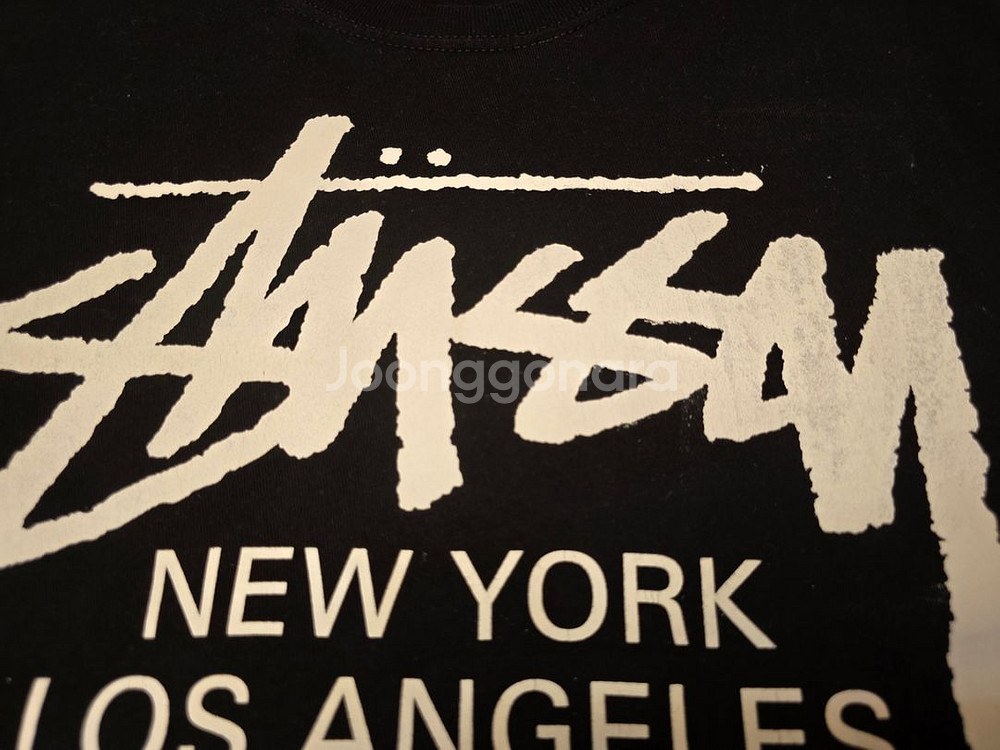 스투시 월드투어 m 블랙 반팔티 판매--1