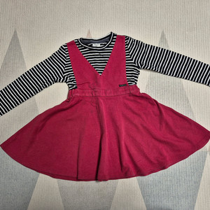 포래즈 스트라이프 플레어 원피스 120