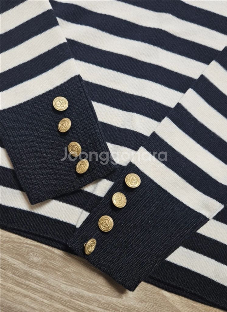 세인트제임스 니트 스트라이프 티셔츠--1