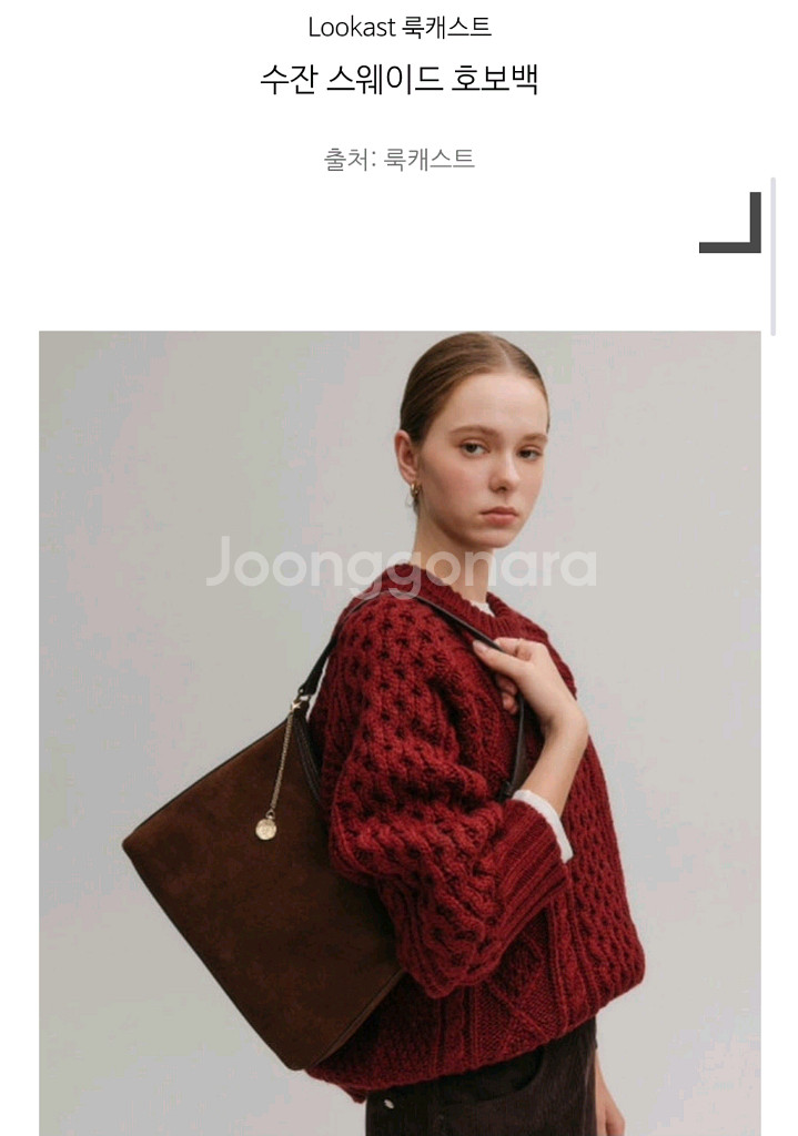 룩캐스트 수잔 스웨이드 호보백--1