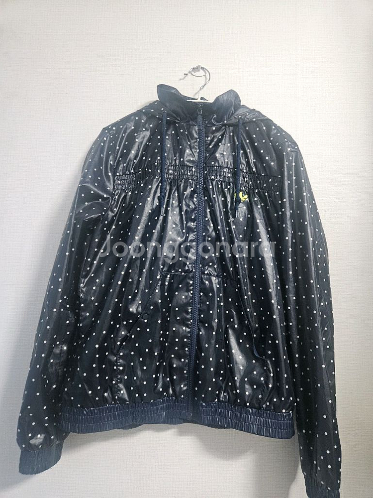 아디다스 여성 폴카도트 바람막이 자켓--0