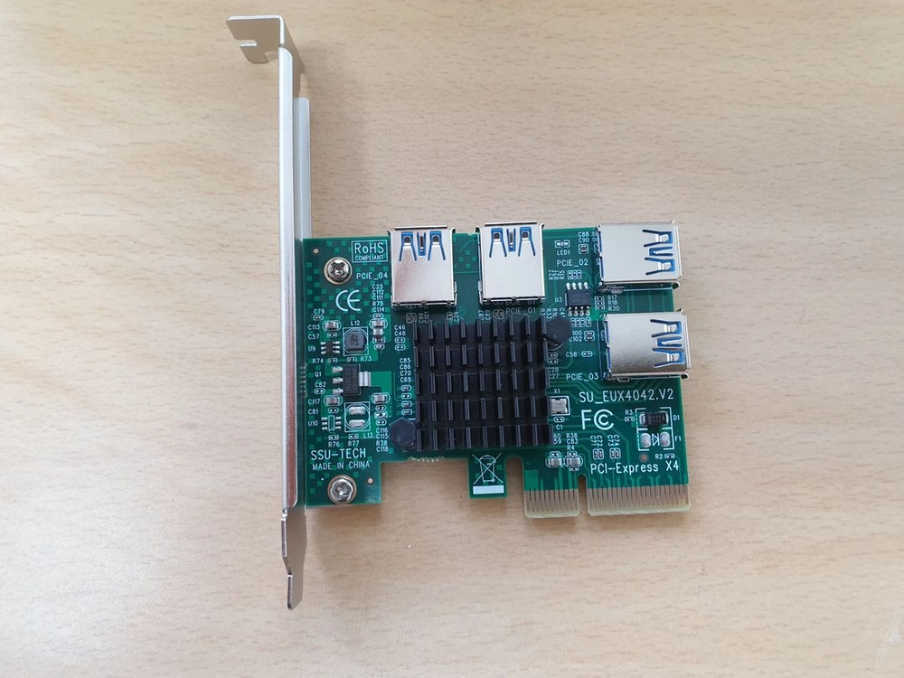 라이져 확장 카드 PCI-EXPRESS X4 4배속 확장카드 - 그래픽카드 확장 가능 이미지