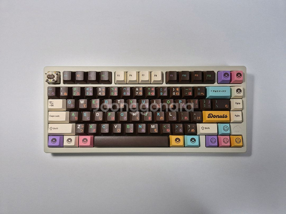 일당오 도넛 PBT 키보드 키캡 + 포인트 키캡 4종--0