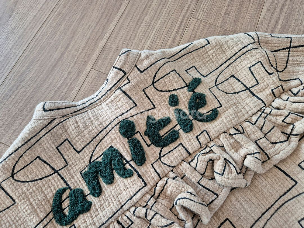 리미떼두두 러플 롱 셔츠 원피스 가디건--4