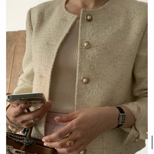 아뜰리에 쎄모먼 트위드 자켓 36 새상품 ciara