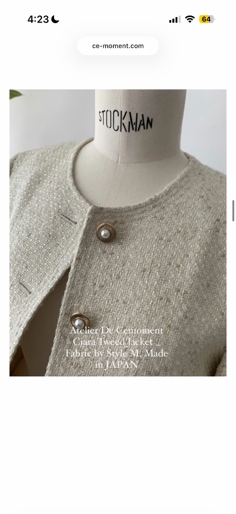 아뜰리에 쎄모먼 트위드 자켓 36 새상품 ciara--5