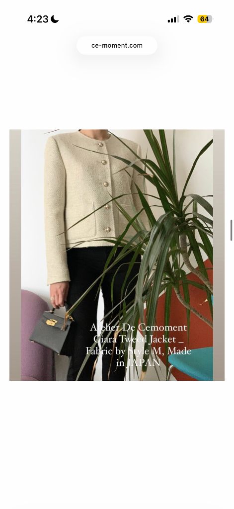 아뜰리에 쎄모먼 트위드 자켓 36 새상품 ciara--6