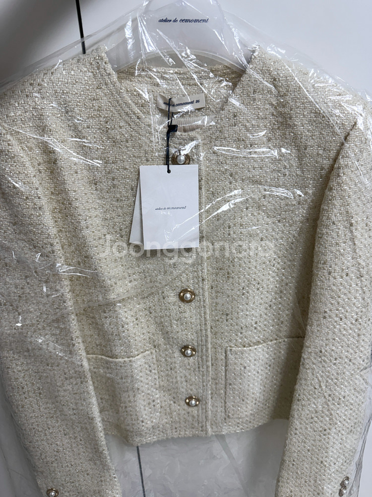 아뜰리에 쎄모먼 트위드 자켓 36 새상품 ciara--8