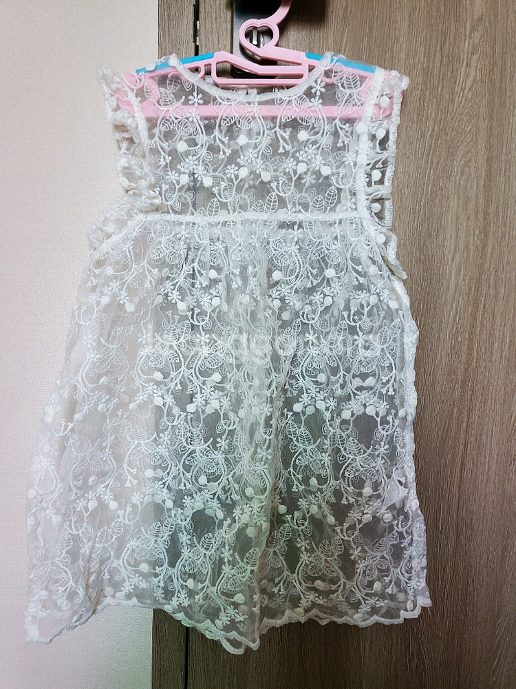 레이어드 레이스 원피스 일괄 120 130 140--5