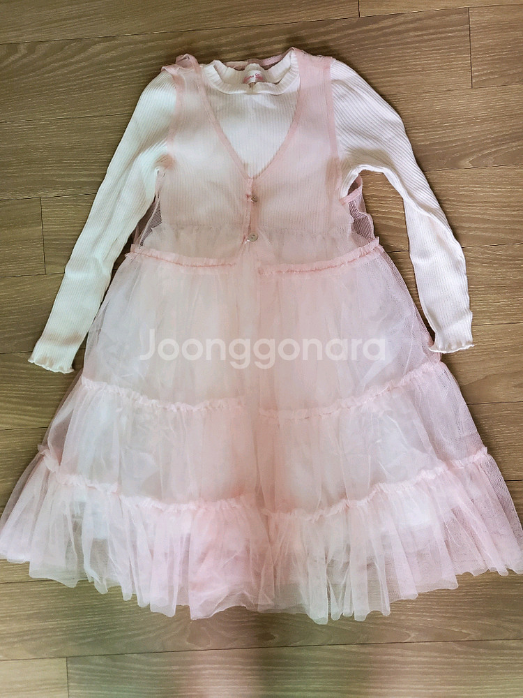 레이어드 레이스 원피스 일괄 120 130 140--7