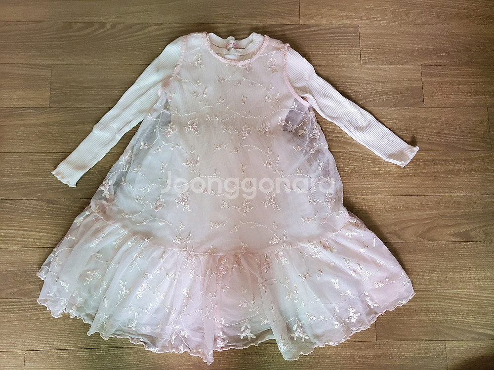 레이어드 레이스 원피스 일괄 120 130 140--8