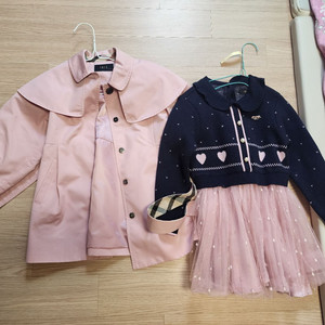 여아 정품닥드 원피스 트렌치코트핑크 110사이즈 이미지