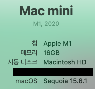 맥미니 M1 16GB 1TB(부산) 팝니다--0
