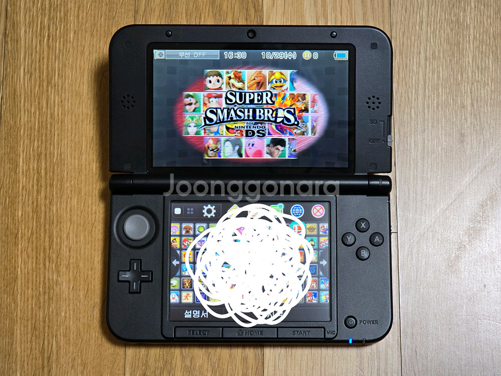 닌텐도 3DS XL 레드, SD 128g, 충전기--3