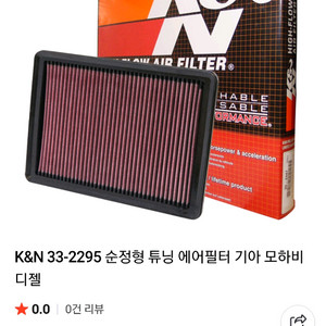 k&n 모하비, 모하비 더 마스터 필터