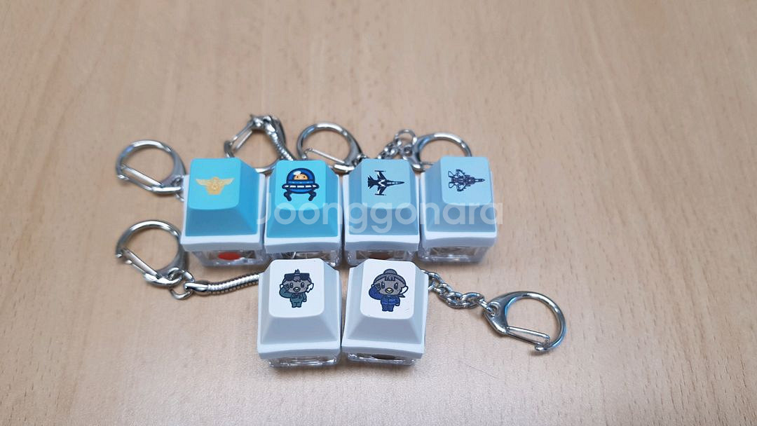 공군에어쇼 캐릭터 인형, 포인트 키캡 키링 (8종)--2