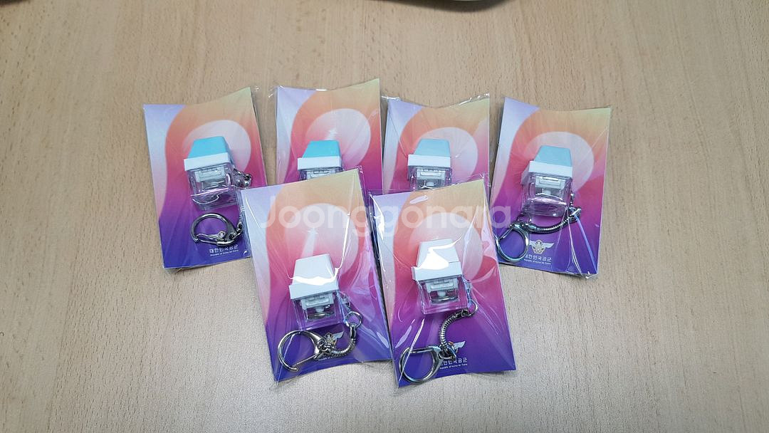 공군에어쇼 캐릭터 인형, 포인트 키캡 키링 (8종)--7