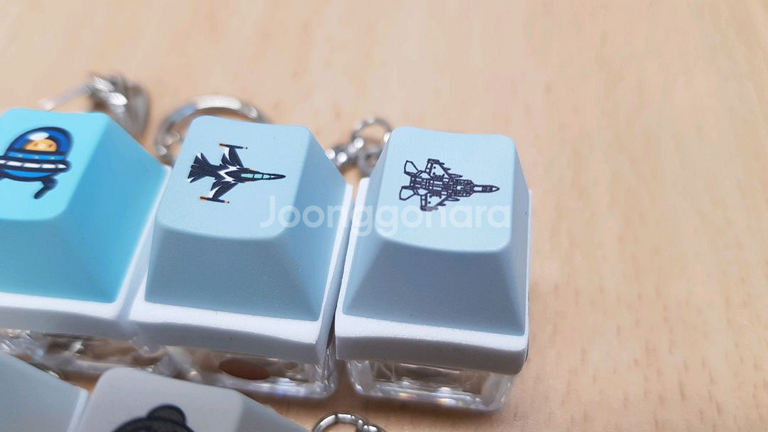 공군에어쇼 캐릭터 인형, 포인트 키캡 키링 (8종)--3