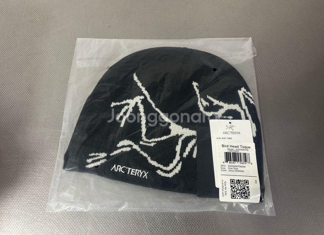 아크테릭스 버드 헤드 비니 블랙 미개봉 미시착 새 상품--0