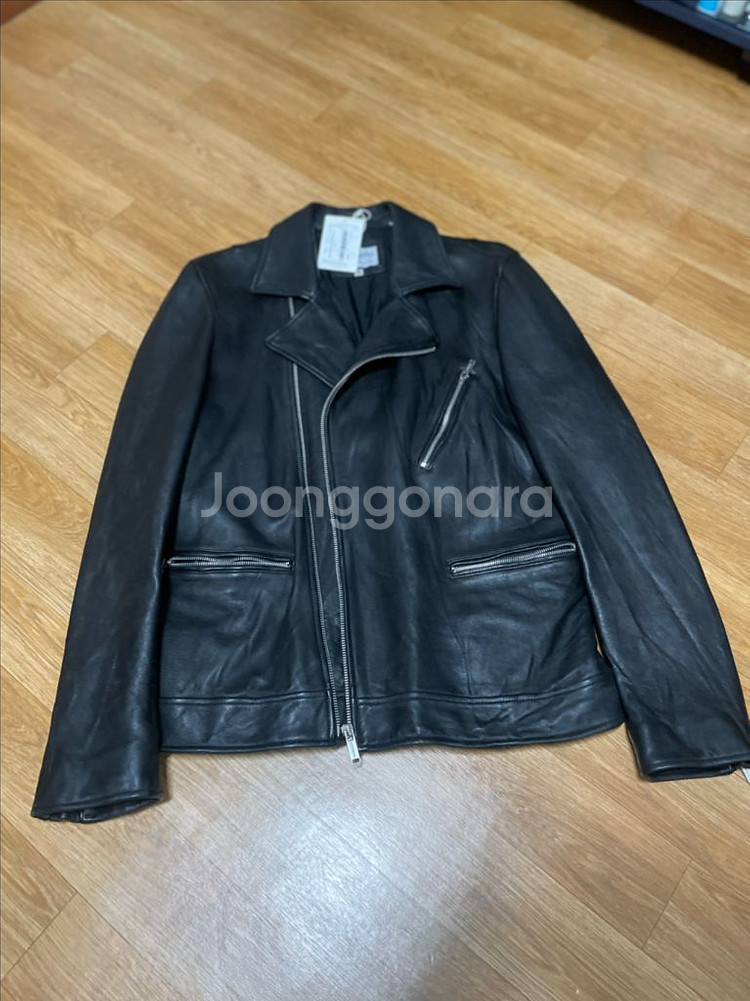 에이징램스킨 라이더 자켓 블랙 색상입니다--0