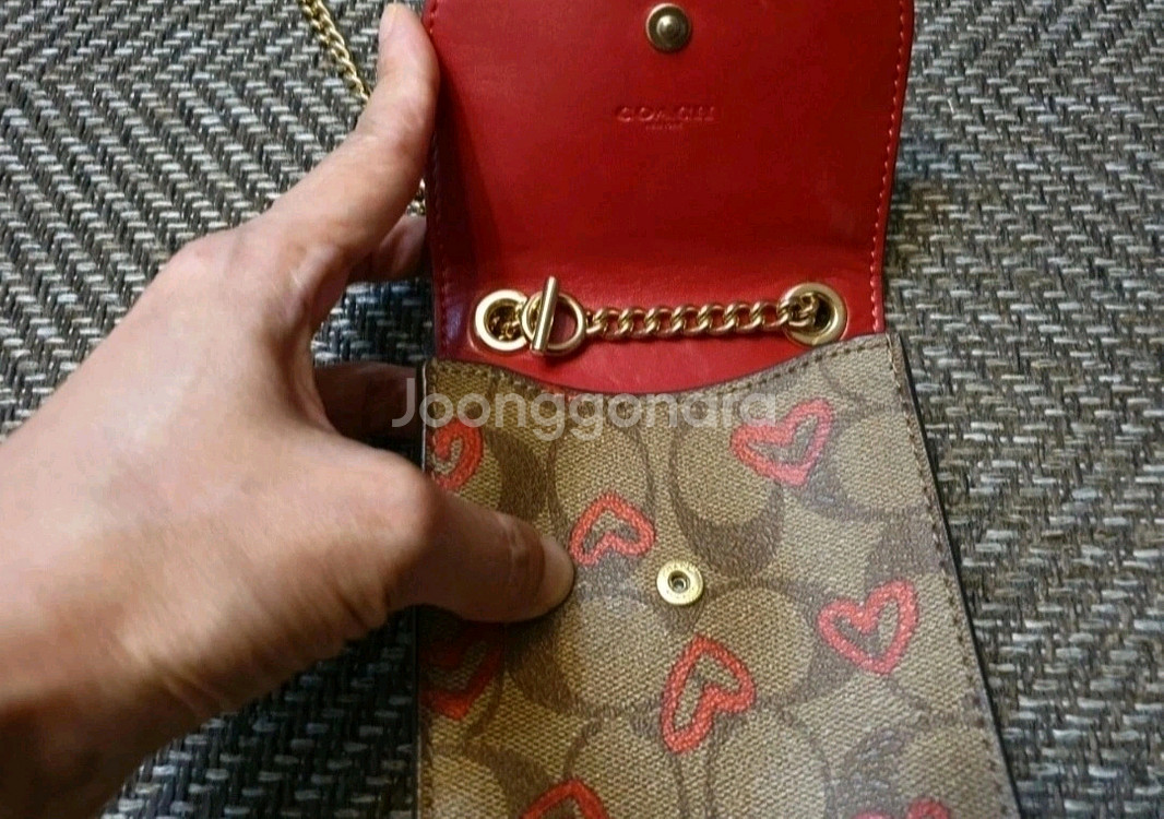 Coach코치 한정판 휴드폰+카드 미니가방--1