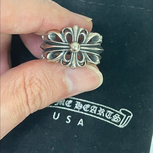 크롬하츠 반지 더블 플로랄링 25호 오픈링