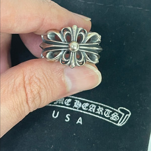 크롬하츠 반지 더블 플로랄링 25호 오픈링