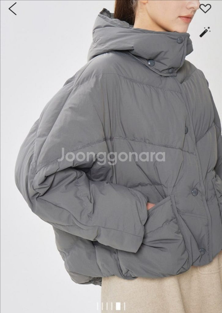시스템 후드 구스 다운 점퍼 한섬--1