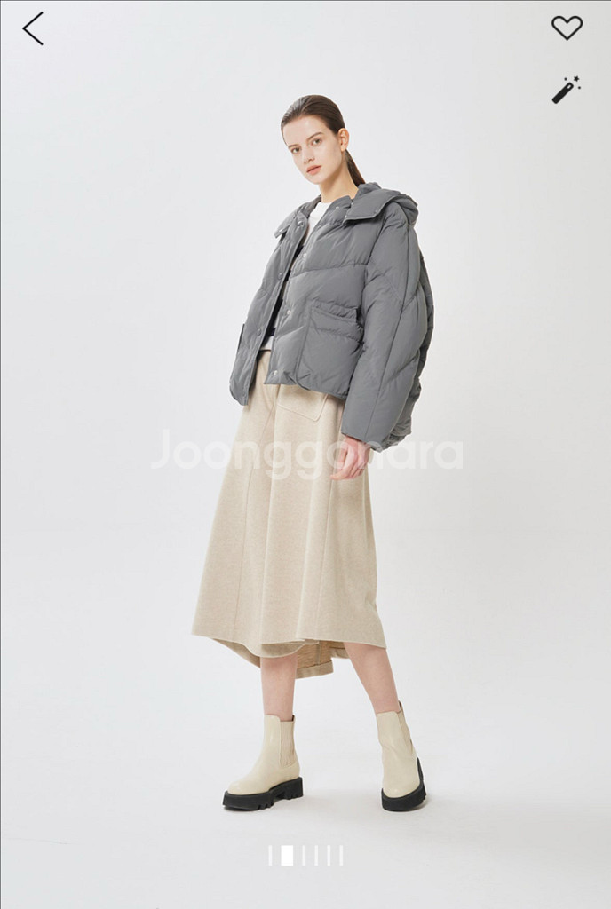 시스템 후드 구스 다운 점퍼 한섬--2