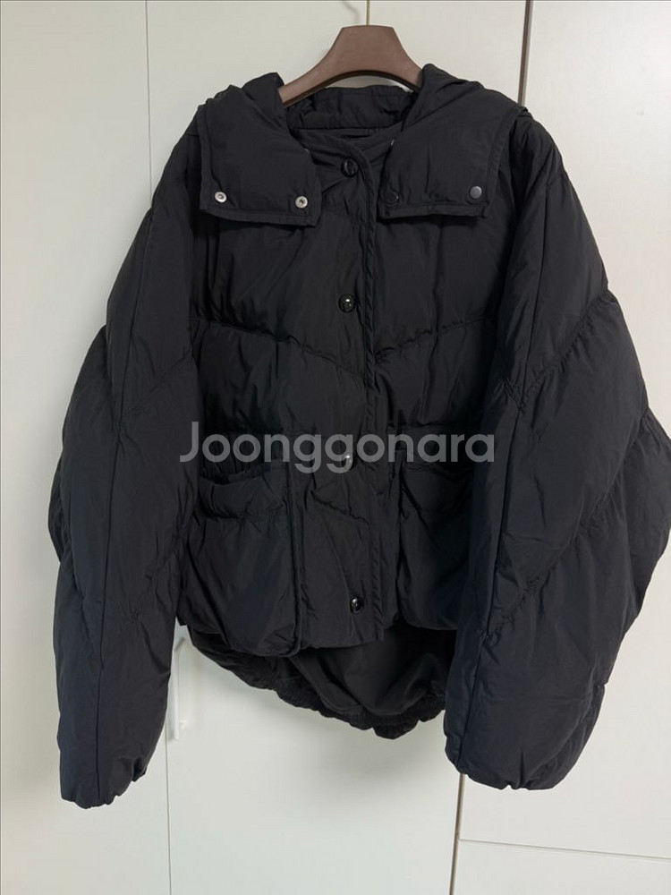 시스템 후드 구스 다운 점퍼 한섬--4