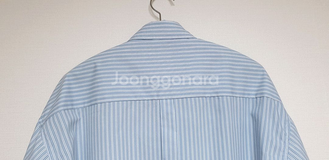 앳코너 남성 스트라이프 셔츠 F 소라색--4