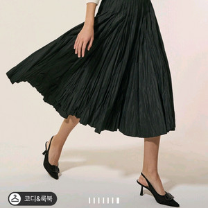 랑방 크링클 플리츠밴딩 스커트55 타임 마인 더캐시미어