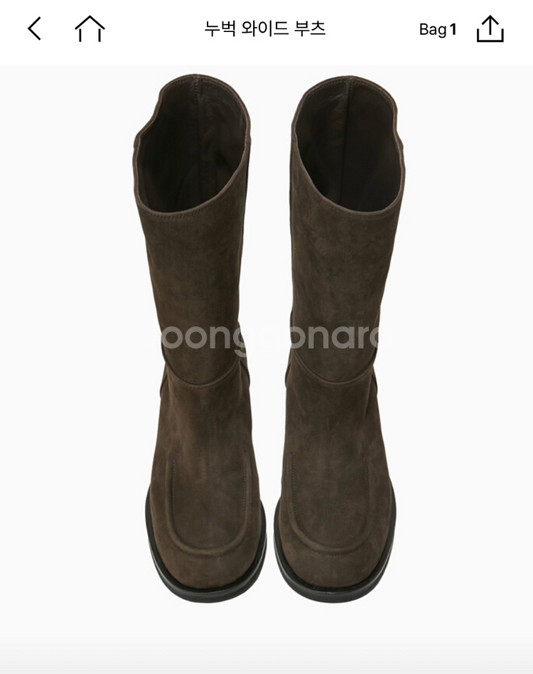 새상품)에토스 누벅부츠 딥브라운 255--0