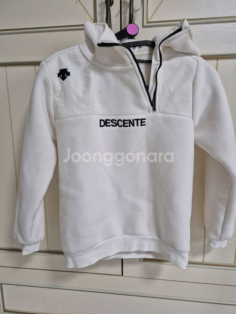 데상트 아동 기모 후드--0