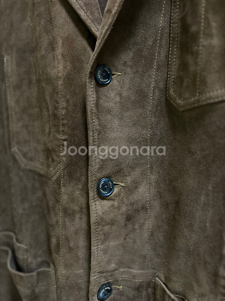 폴로 랄프로렌 다크브라운 스웨이드 자켓 M사이즈--2