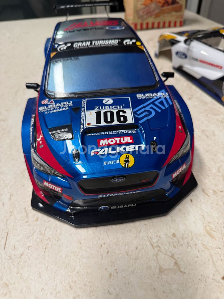 타미아 1/10 스바루 STI RC카바디 팝니다.--8