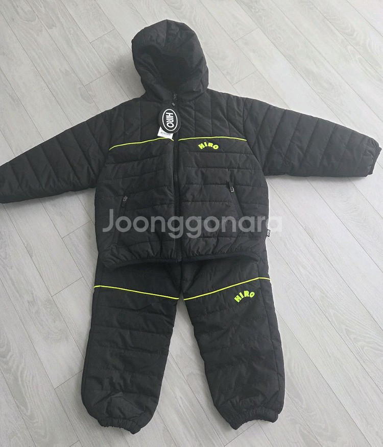 히로 패딩 130 상하세트 새상품--0