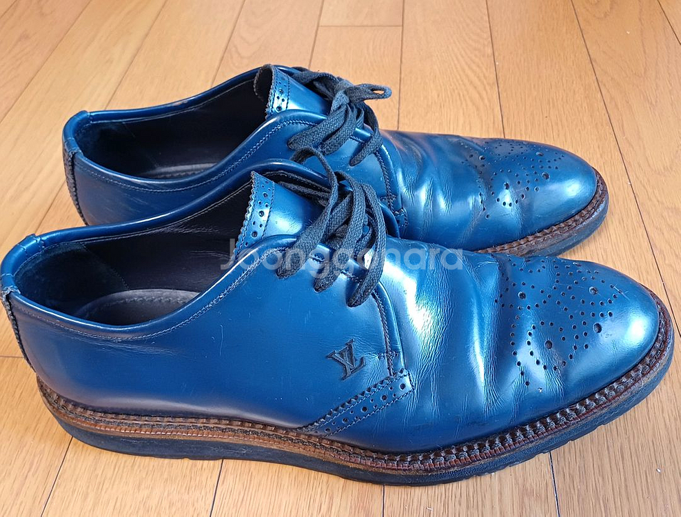 루이비통 블루 옥스퍼드 부츠솔 구두 (9사이즈)--2