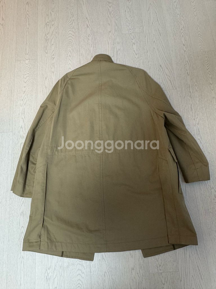 커스텀멜로우 밴드카라 코트 베이지--6