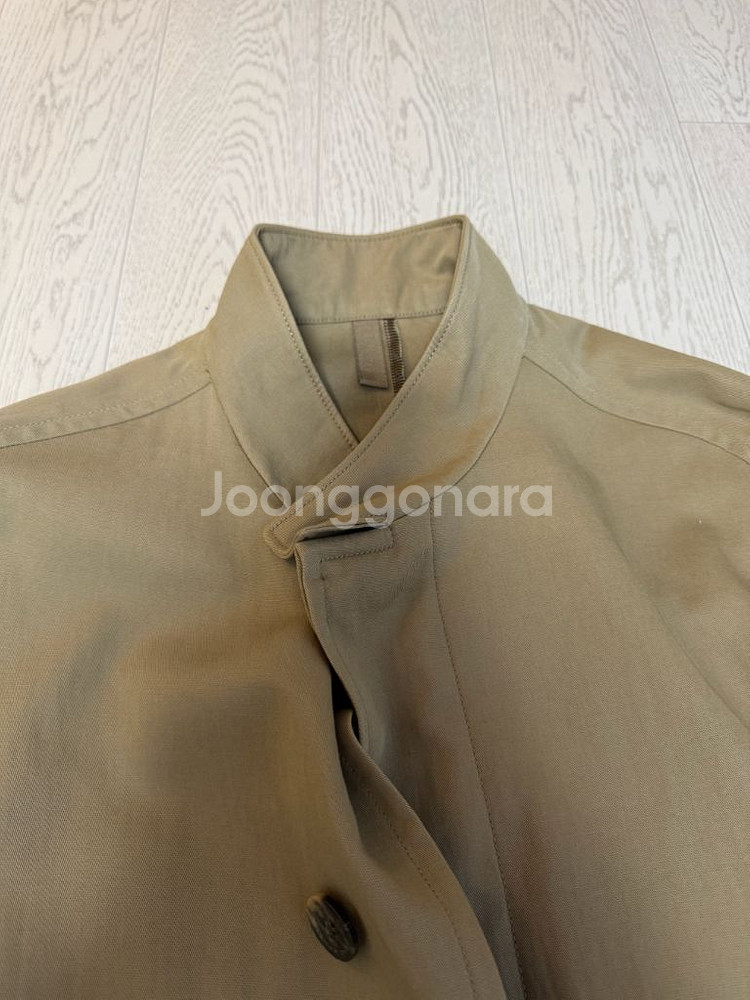 커스텀멜로우 밴드카라 코트 베이지--4