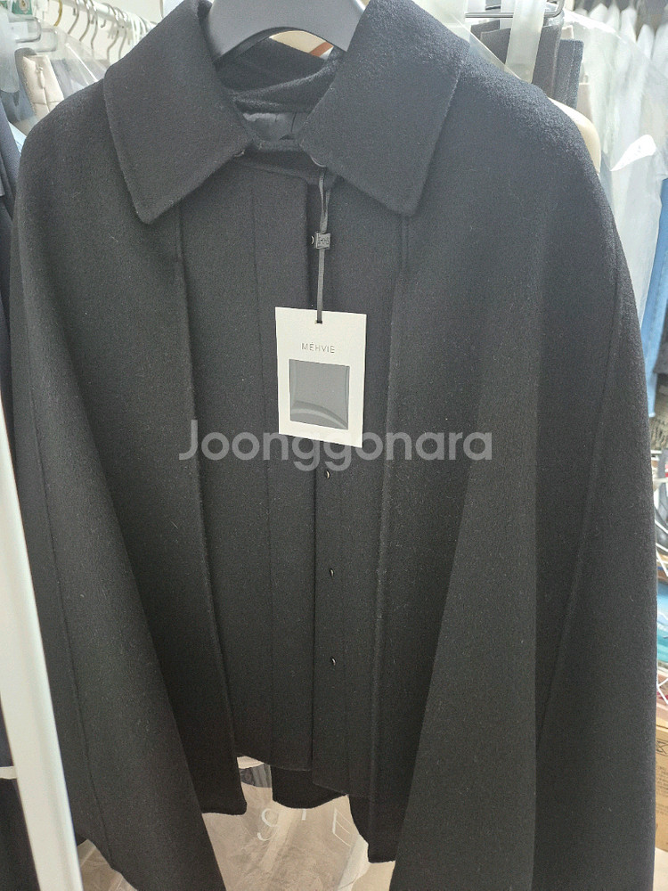 메비 케이프 코트 블랙 1사이즈 새상품--5