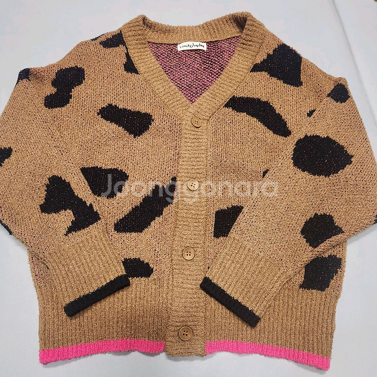 리미떼두두 레오파드 가디건 모자 세트 S사이즈--1