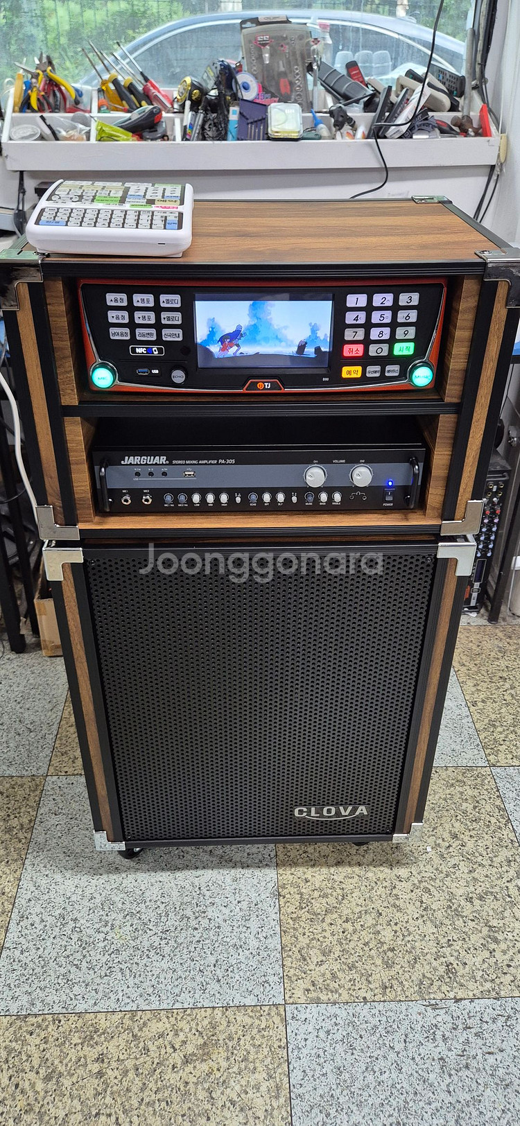 TJ B80 노래방 이동식 노래방기계 세트 판매합니다.--1