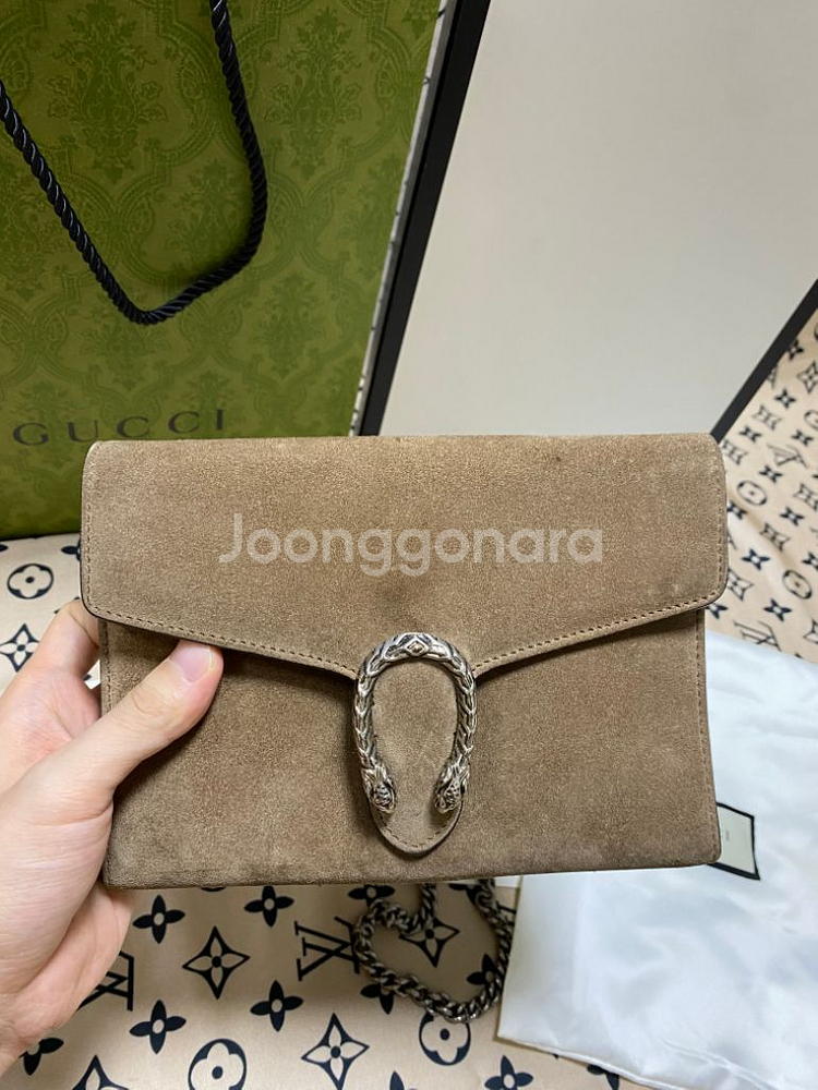 구찌 디오니소스 벨벳 체인 숄더백--1