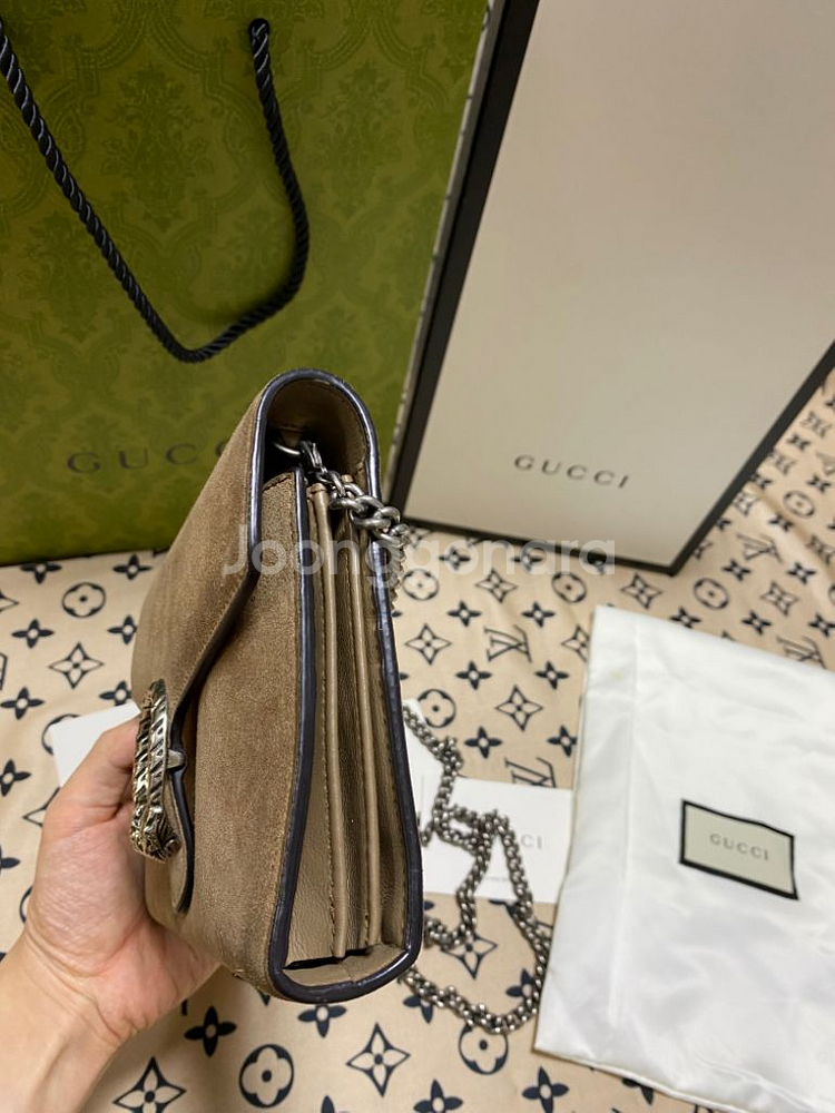 구찌 디오니소스 벨벳 체인 숄더백--2