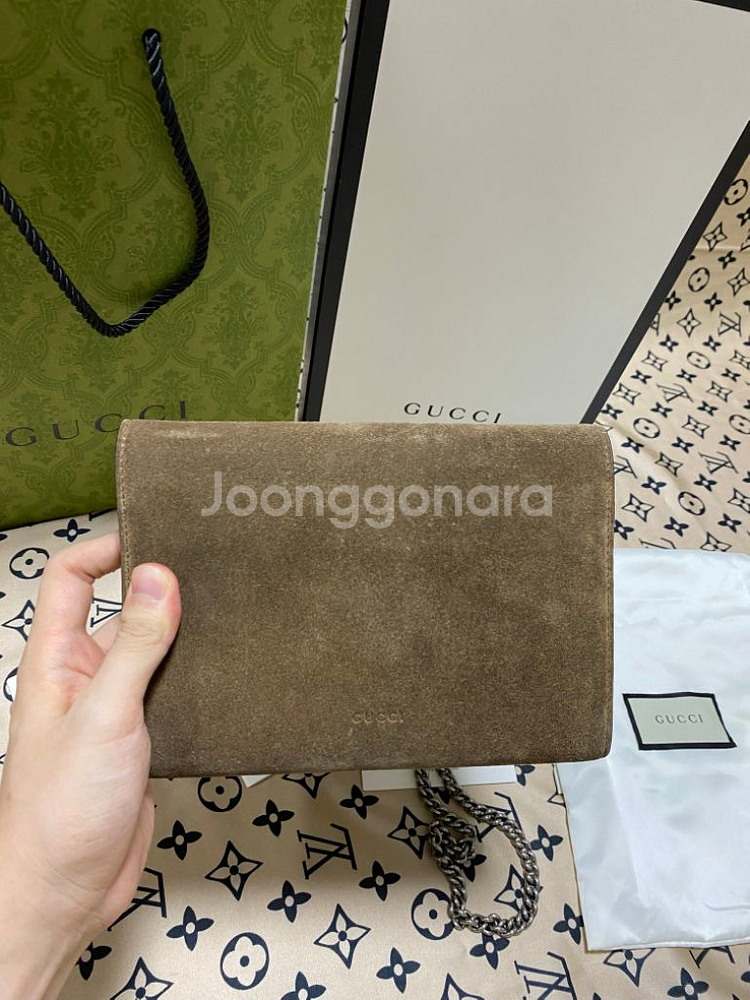 구찌 디오니소스 벨벳 체인 숄더백--4