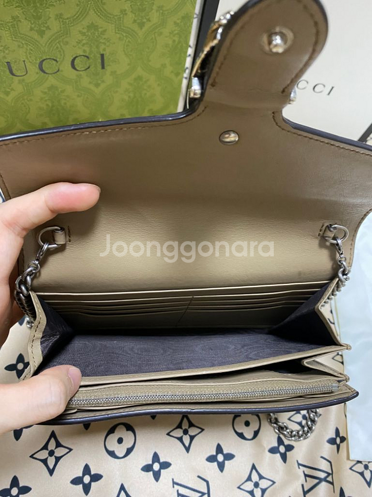 구찌 디오니소스 벨벳 체인 숄더백--5